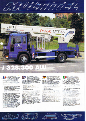 Truck Mounted Telescopic Boom Lifts Pagliero J 328.200 Alu