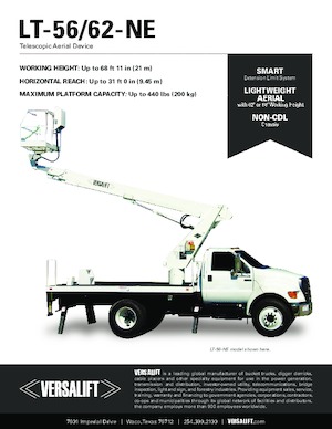 Truck Mounted Telescopic Boom Lifts Versalift LT 56 NE