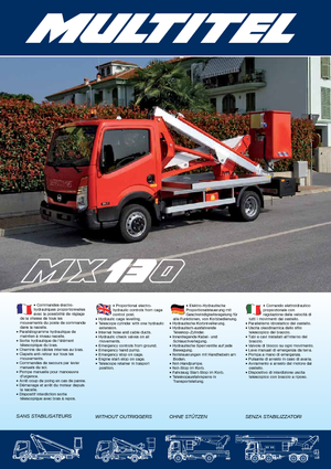 Truck Mounted Telescopic Boom Lifts Multitel MX 130
