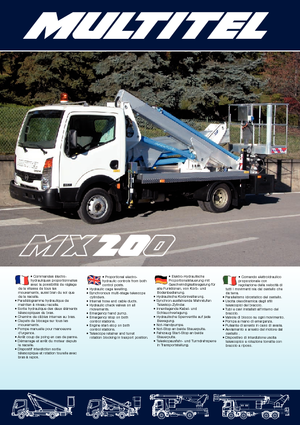 Trailer Mounted Articulating Boom Lifts Multitel MX 200