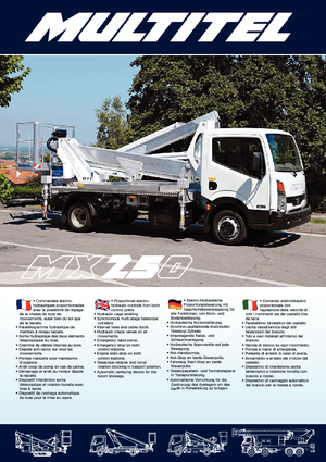 Trailer Mounted Articulating Boom Lifts Multitel MX 250