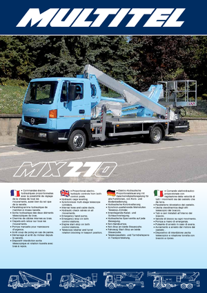 Truck Mounted Telescopic Boom Lifts Multitel MX 270