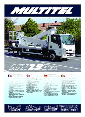 Trailer Mounted Articulating Boom Lifts Multitel MX 290 EX 6ton