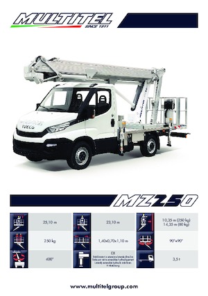 Trailer Mounted Articulating Boom Lifts Multitel MZ 250