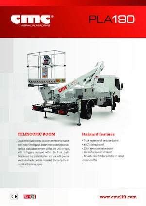 Araç Üstü Teleskopik Bomlu Vinçler CMC PLA190