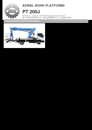 Araç Üstü Teleskopik Bomlu Vinçler ISOLI PT200J