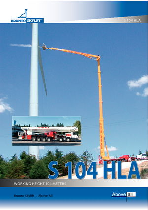 Truck Mounted Telescopic Boom Lifts Bronto Skylift S 104 HLA