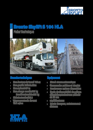 Truck Mounted Telescopic Boom Lifts Bronto Skylift S 104 HLA