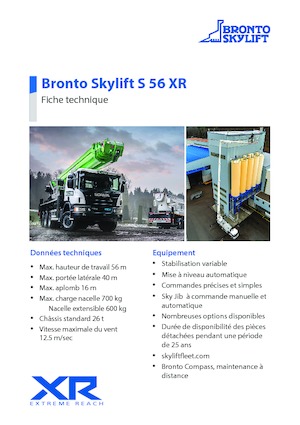 Truck Mounted Telescopic Boom Lifts Bronto Skylift S 56 XR