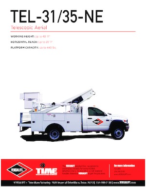 Araç Üstü Teleskopik Bomlu Vinçler Versalift TEL-31-NE