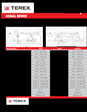 Truck Mounted Telescopic Boom Lifts Terex TL80
