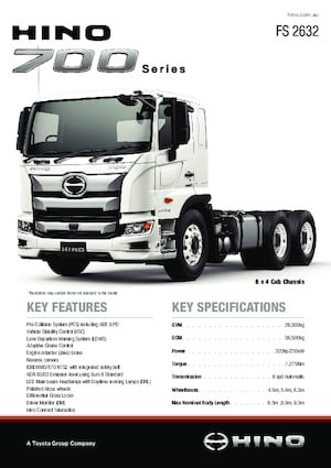 Tarktör parçaları Hino 700 FS 2632 6x4