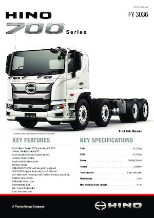 Truck Tractors - Tractor Units Hino 700 FY 3036 8x4