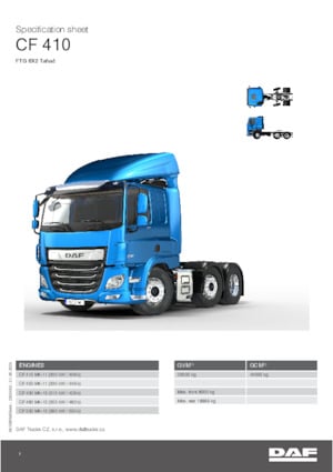 Tarktör parçaları DAF CF 410 FTG