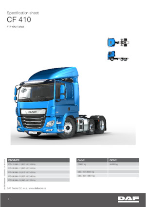 Tarktör parçaları DAF CF 410 FTP