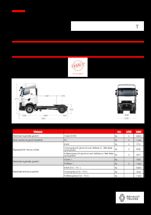 Tarktör parçaları Renault T HIGH T4X2 LOW 13L E6
