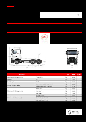 Tarktör parçaları Renault T HIGH T6X2 PUSHER 13L E6
