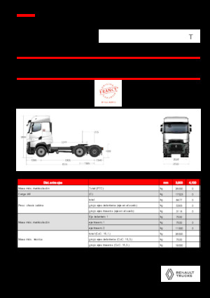 Truck Tractors - Tractor Units Renault T HIGH T6X2 PUSHER 13L E6