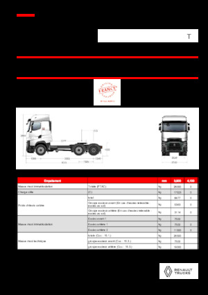 Tarktör parçaları Renault T HIGH T6X2 PUSHER 13L E6
