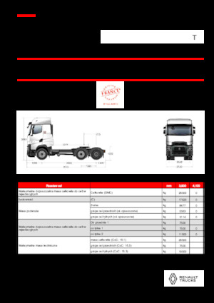 Tarktör parçaları Renault T HIGH T6X2 PUSHER 13L E6