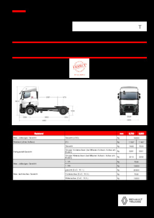 Truck Tractors - Tractor Units Renault T T4X2 13L E6