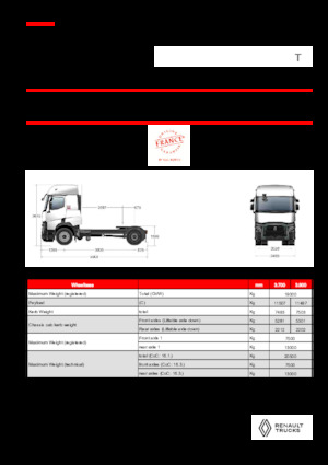 Truck Tractors - Tractor Units Renault T T4X2 13L E6