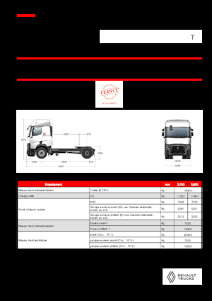 Truck Tractors - Tractor Units Renault T T4X2 13L E6