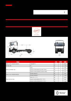 Tarktör parçaları Renault T T4X2 LOW 11L E6