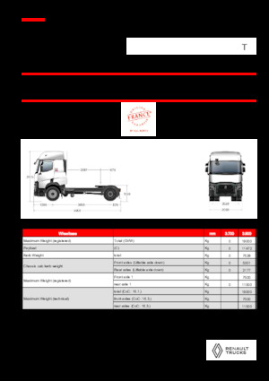 Truck Tractors - Tractor Units Renault T T4X2 LOW 13L E6