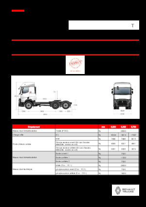 Truck Tractors - Tractor Units Renault T T6X2 LOW 11L E6