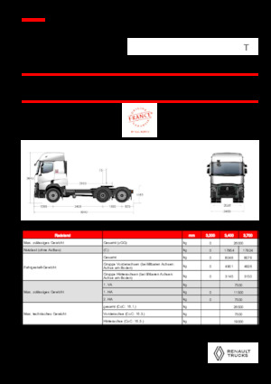 Truck Tractors - Tractor Units Renault T T6X2 TAG 11L E6