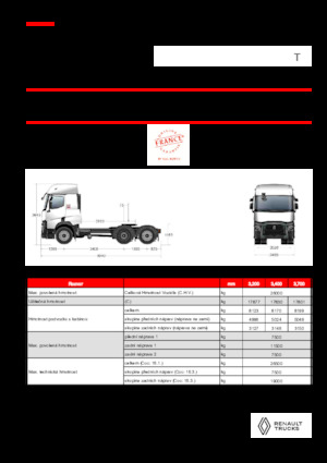 Tarktör parçaları Renault T T6X2 TAG 13L E6