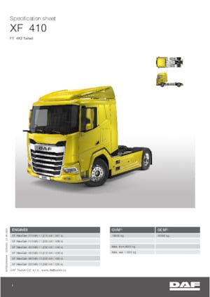 Tarktör parçaları DAF XF 410 FT