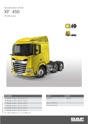 Tarktör parçaları DAF XF 370 FTG