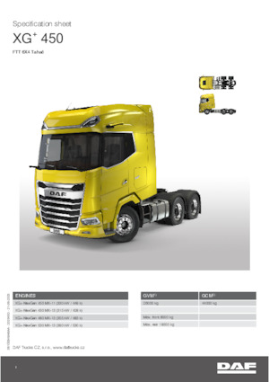 Tarktör parçaları DAF XG+ 450 FTT