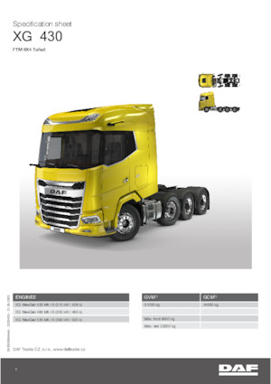 Tarktör parçaları DAF XG 430 FTM