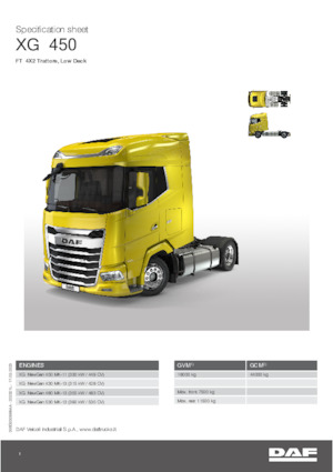 Truck Tractors - Tractor Units DAF XG 430 FT Low Deck