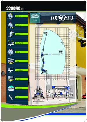 Trailer Mounted Articulating Boom Lifts Socage DA 320