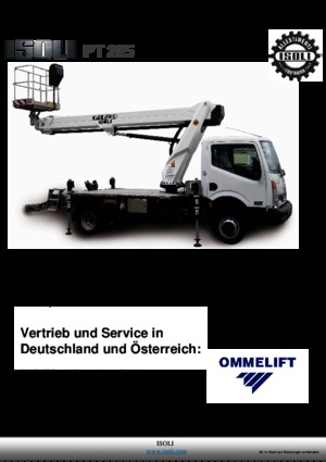 Truck Mounted Telescopic Boom Lifts ISOLI PT 225