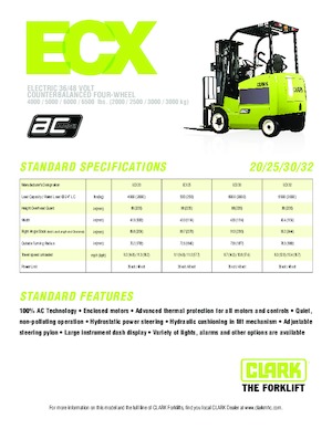 Turret trucks Clark ECX30