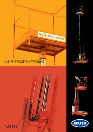 Single Vertical Mast Boom Lifts KULI Hebezeuge – Helmut Kempkes Kuli KF 8