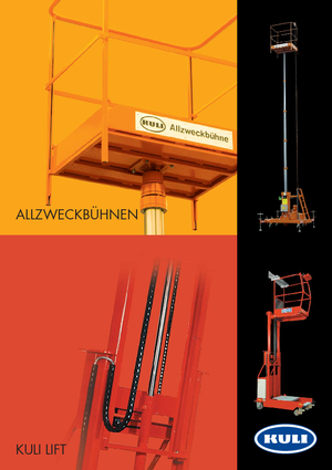 Single Vertical Mast Boom Lifts KULI Hebezeuge – Helmut Kempkes Kuli KF 8