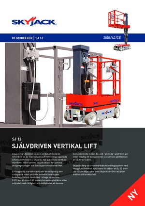 Single Vertical Mast Boom Lifts Skyjack SJ 12
