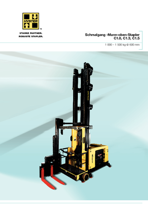 Narrow Aisle Forklifts VNA Hyster C1.3-80