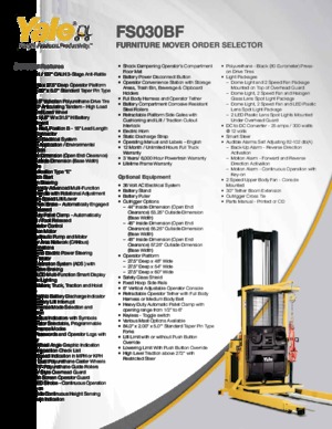 Order Pickers & Cherry Picker Forklifts Yale FS030BF