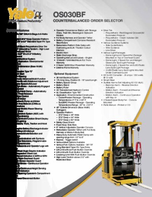 Sipariş Seçiciler Yale OS030BF