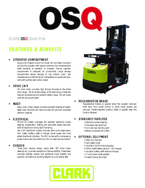 Order Pickers & Cherry Picker Forklifts Clark OSQ 192