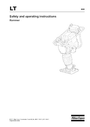 Gasoline and Diesel Rammers Atlas Copco LT 800