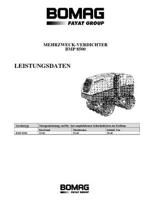 Vibration Trench Rollers Bomag BMP 8500
