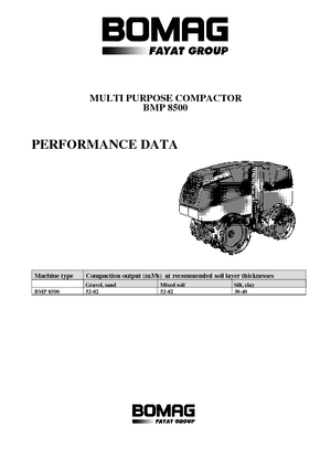 Titreşimli hendek kazanları Bomag BMP 8500